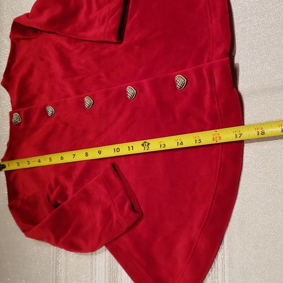 The Limited Velour Button Up Top & Pants Set 18-24M Baby Girl Red Made in USA - Picture 8 of 9